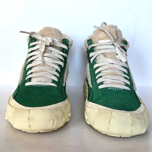 Women’s BRANDBLACK Vibram Hightop Green Sbeaker Size 8.5 - Picture 2 of 10